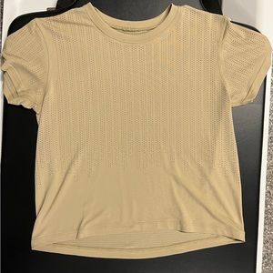 Lululemon Train to Be Short Sleeve, Size 6, Tan, NWOT